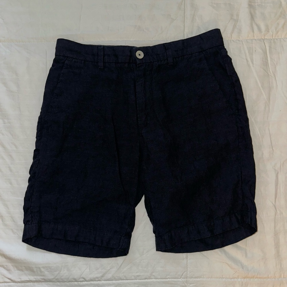PORTER & ASH Classic Navy Men's Flat Front Shorts